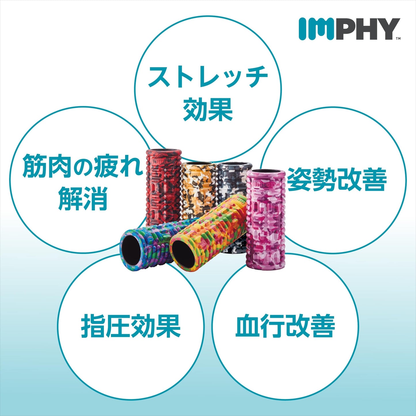 【IMPHY】フォームローラー （上級者向け）38cm