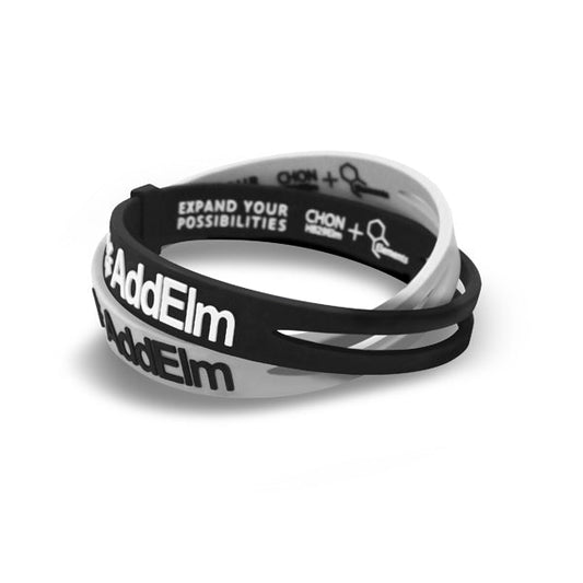 【AddElm】DOUBLE CROSS BRACELET WHITExBLACK